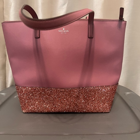 Pink glitter Kate Spade tote - Picture 2 of 6